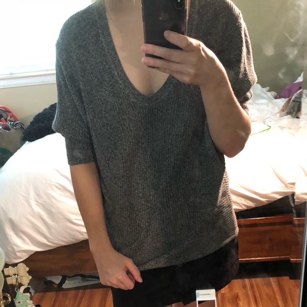 Slouchy Heather Grey Knit
